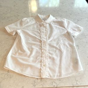 Girls White Brooks Brothers dress shirt NWT